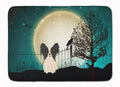 Halloween Scary Papillon Black White Memory Foam Kitchen Mat Machine Washable Anti-Fatigue Cushion Comfort Bath or Kitchen Rug