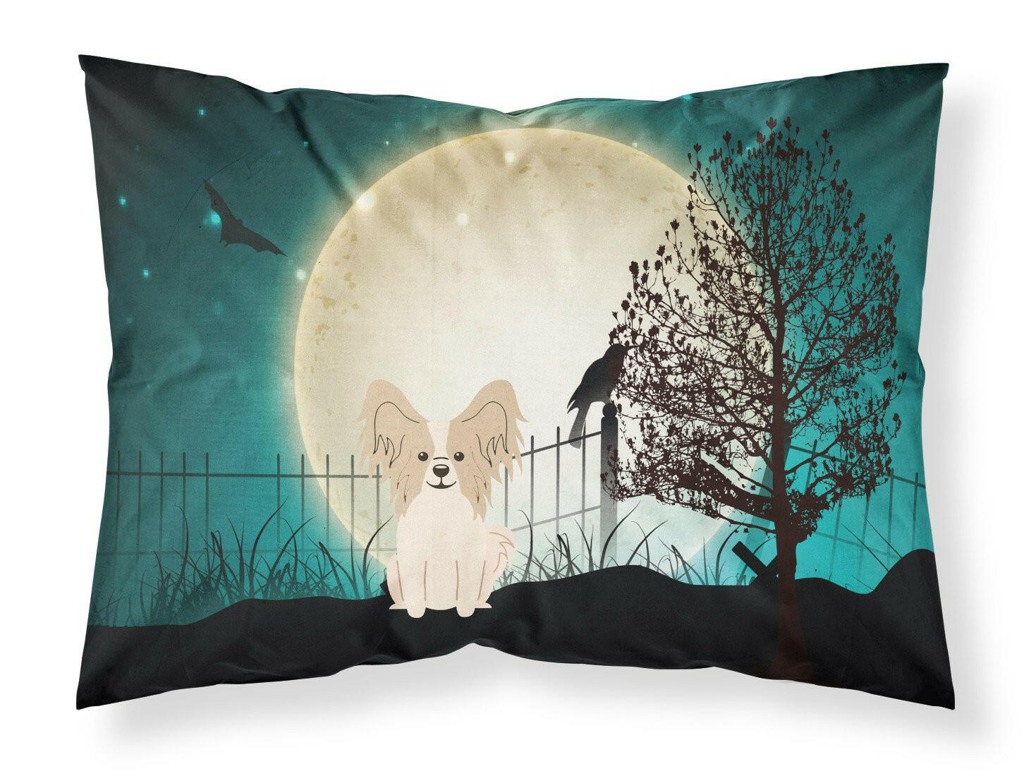 Halloween Scary Papillon Sable White Standard Pillowcase Lightweight Super Soft Easy Care Decorative Artwork Pillowcase, Standard