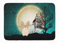 Halloween Scary Papillon Sable White Memory Foam Kitchen Mat Machine Washable Anti-Fatigue Cushion Comfort Bath or Kitchen Rug