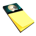 Halloween Scary Papillon Sable White Watercolor Sticky Note Holder Refillable Dispenser Desk Accessory 3x3 Pad Gift