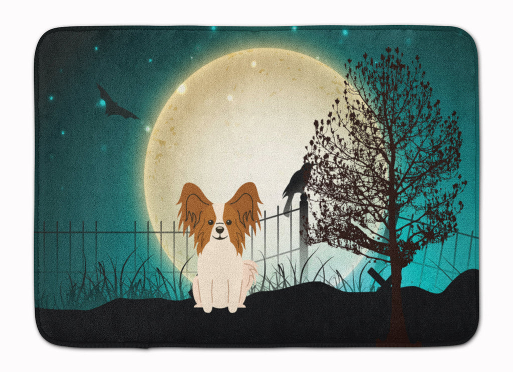 Halloween Scary Papillon Red White Memory Foam Kitchen Mat Machine Washable Anti-Fatigue Cushion Comfort Bath or Kitchen Rug