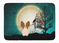 Halloween Scary Papillon Red White Memory Foam Kitchen Mat Machine Washable Anti-Fatigue Cushion Comfort Bath or Kitchen Rug