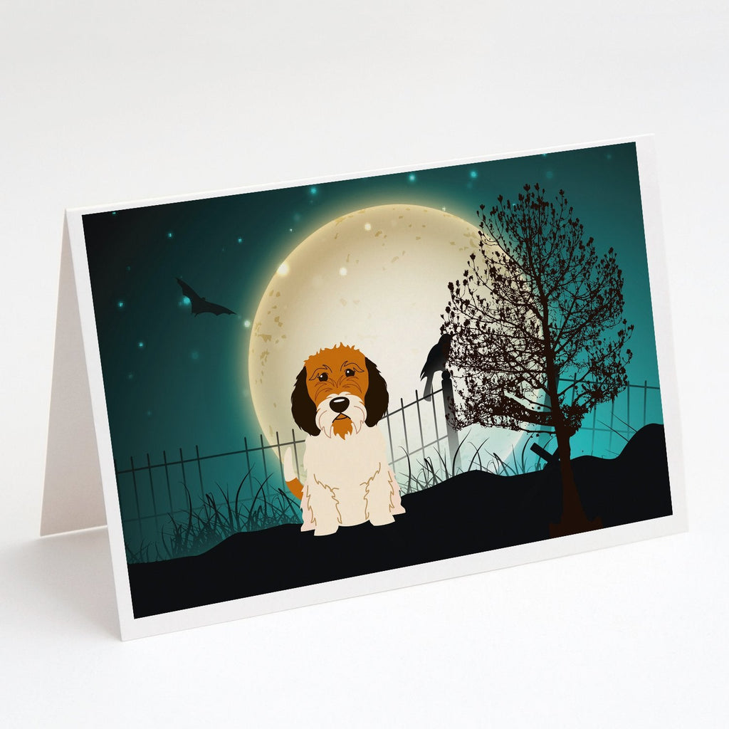 Halloween Scary Petit Basset Griffon Veenden Greeting Cards Pack of 8 Blank Cards with Envelopes Whimsical A7 Size 5x7
