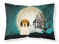 Halloween Scary Petit Basset Griffon Veenden Standard Pillowcase Lightweight Super Soft Easy Care Decorative Artwork Pillowcase, Standard