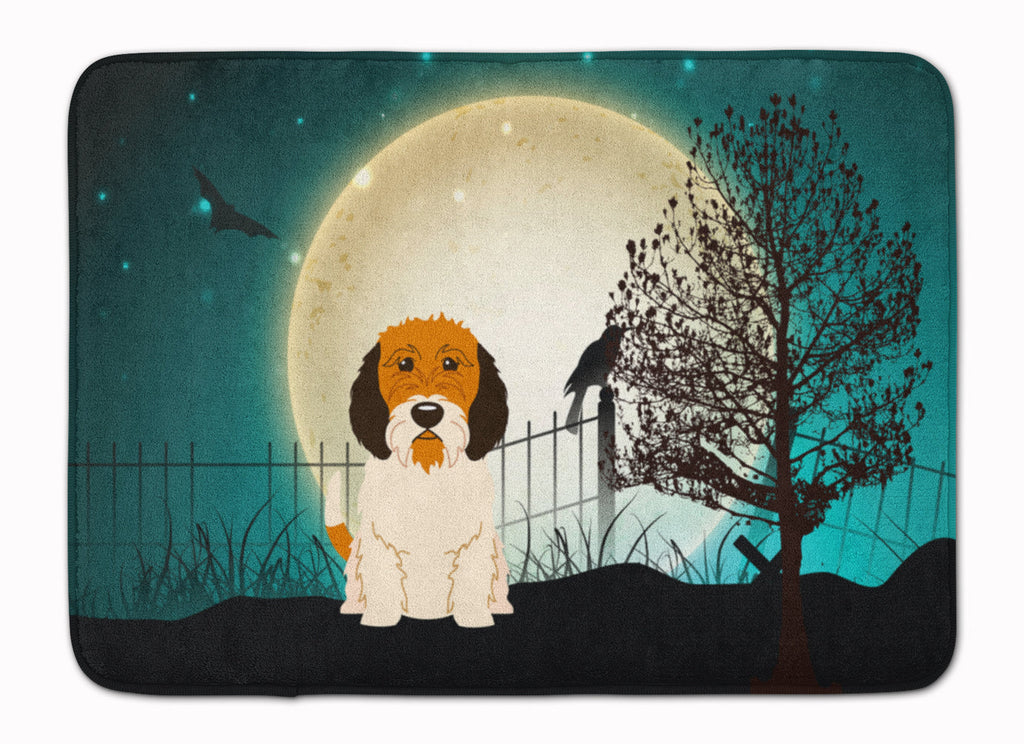 Halloween Scary Petit Basset Griffon Veenden Memory Foam Kitchen Mat Machine Washable Anti-Fatigue Cushion Comfort Bath or Kitchen Rug