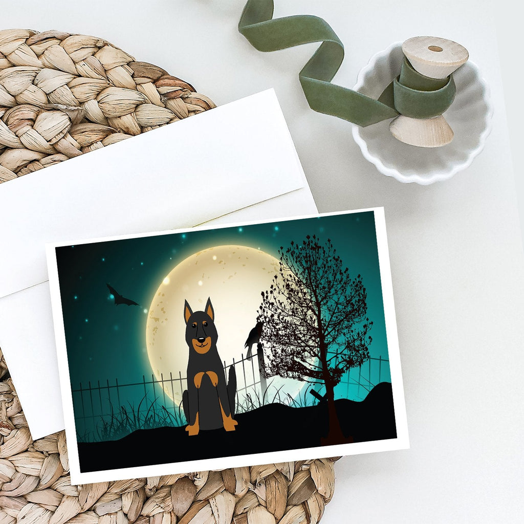 Halloween Scary Beauce Shepherd Dog Greeting Cards Pack of 8 Blank Cards with Envelopes Whimsical A7 Size 5x7