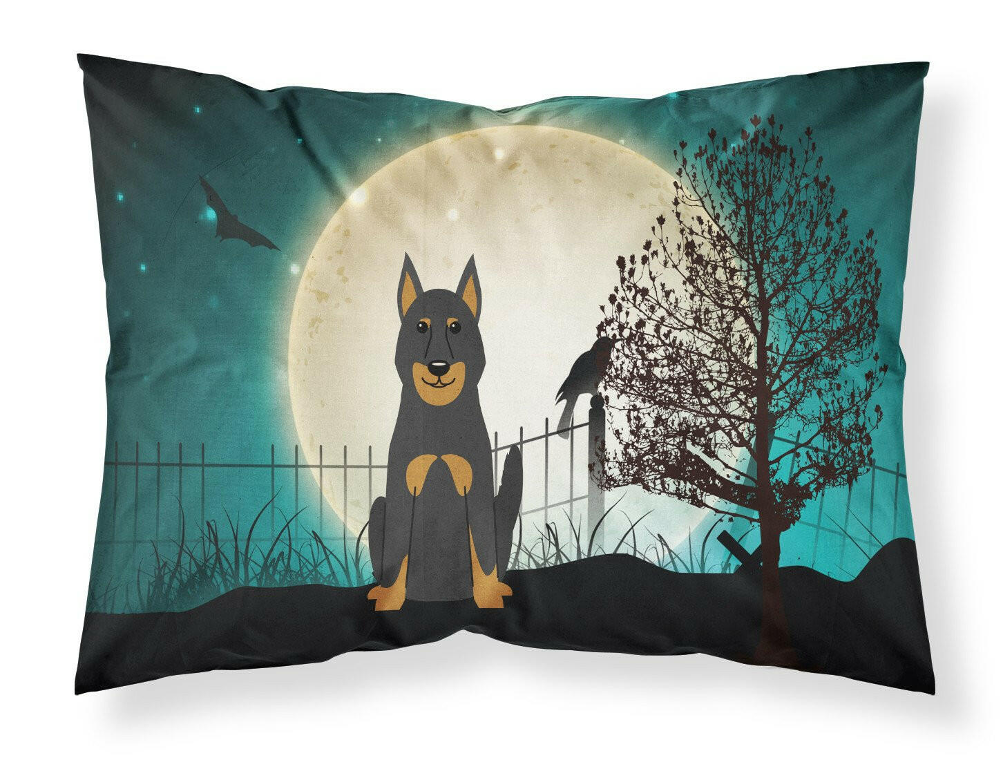 Halloween Scary Beauce Shepherd Dog Standard Pillowcase Lightweight Super Soft Easy Care Decorative Artwork Pillowcase, Standard