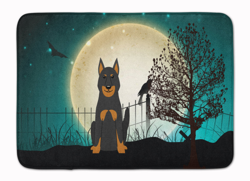 Halloween Scary Beauce Shepherd Dog Memory Foam Kitchen Mat Machine Washable Anti-Fatigue Cushion Comfort Bath or Kitchen Rug
