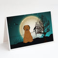 Halloween Scary Briard Brown Greeting Cards Pack of 8 Blank Cards with Envelopes Whimsical A7 Size 5x7