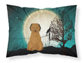 Halloween Scary Briard Brown Standard Pillowcase Lightweight Super Soft Easy Care Decorative Artwork Pillowcase, Standard