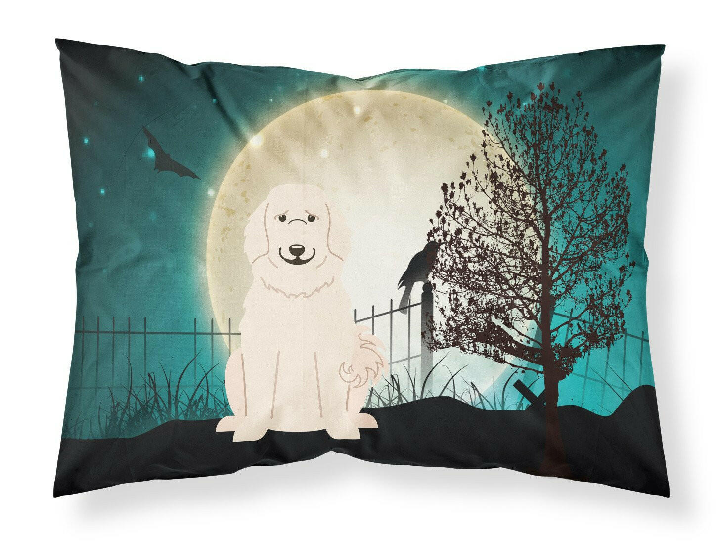 Halloween Scary Great Pyrenese Standard Pillowcase Lightweight Super Soft Easy Care Decorative Artwork Pillowcase, Standard