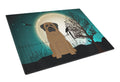 Halloween Scary Bullmastiff Cutting Board Tempered Glass Kitchen Cutting Surface, Heat Resistant Chopping, Non-Slip Feet, Food Prep & Serving
