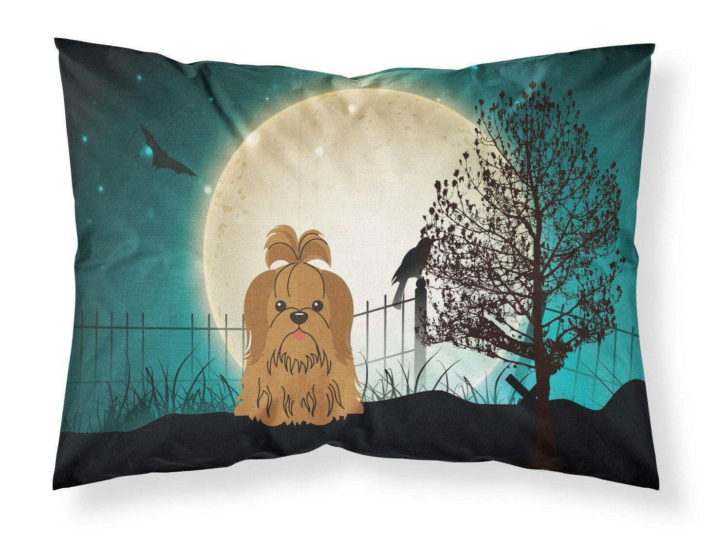Halloween Scary Shih Tzu Chocolate Standard Pillowcase Lightweight Super Soft Easy Care Decorative Artwork Pillowcase, Standard
