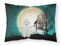 Halloween Scary Bedlington Terrier Blue Standard Pillowcase Lightweight Super Soft Easy Care Decorative Artwork Pillowcase, Standard