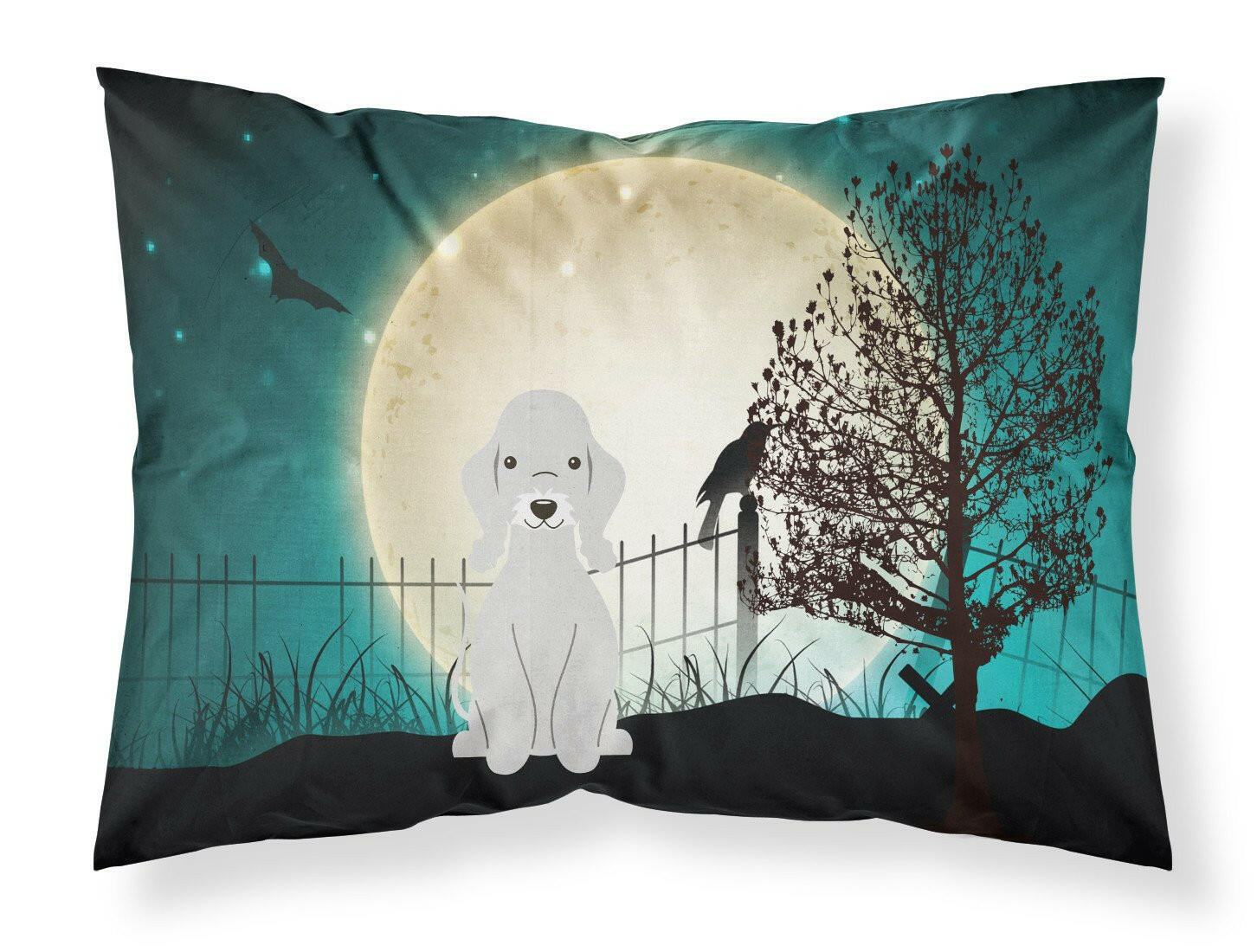Halloween Scary Bedlington Terrier Blue Standard Pillowcase Lightweight Super Soft Easy Care Decorative Artwork Pillowcase, Standard