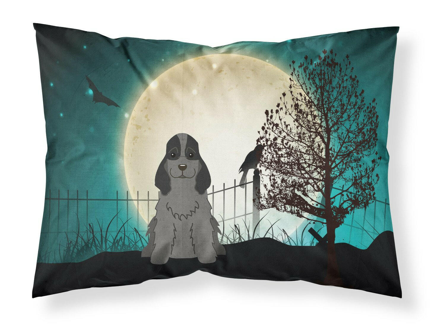Halloween Scary Cocker Spaniel Black Standard Pillowcase Lightweight Super Soft Easy Care Decorative Artwork Pillowcase, Standard