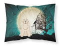 Halloween Scary Cocker Spaniel Buff Standard Pillowcase Lightweight Super Soft Easy Care Decorative Artwork Pillowcase, Standard