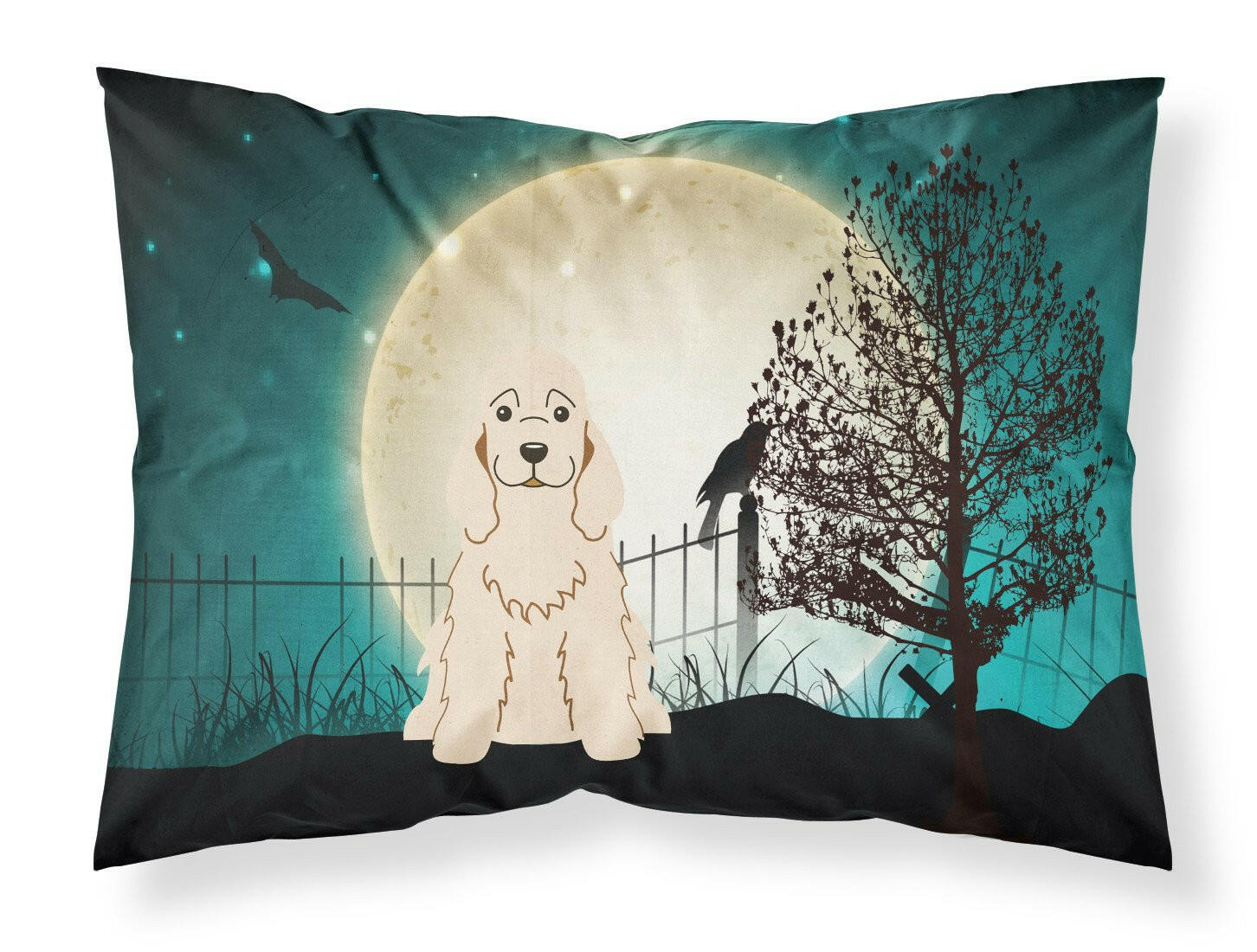 Halloween Scary Cocker Spaniel Buff Standard Pillowcase Lightweight Super Soft Easy Care Decorative Artwork Pillowcase, Standard