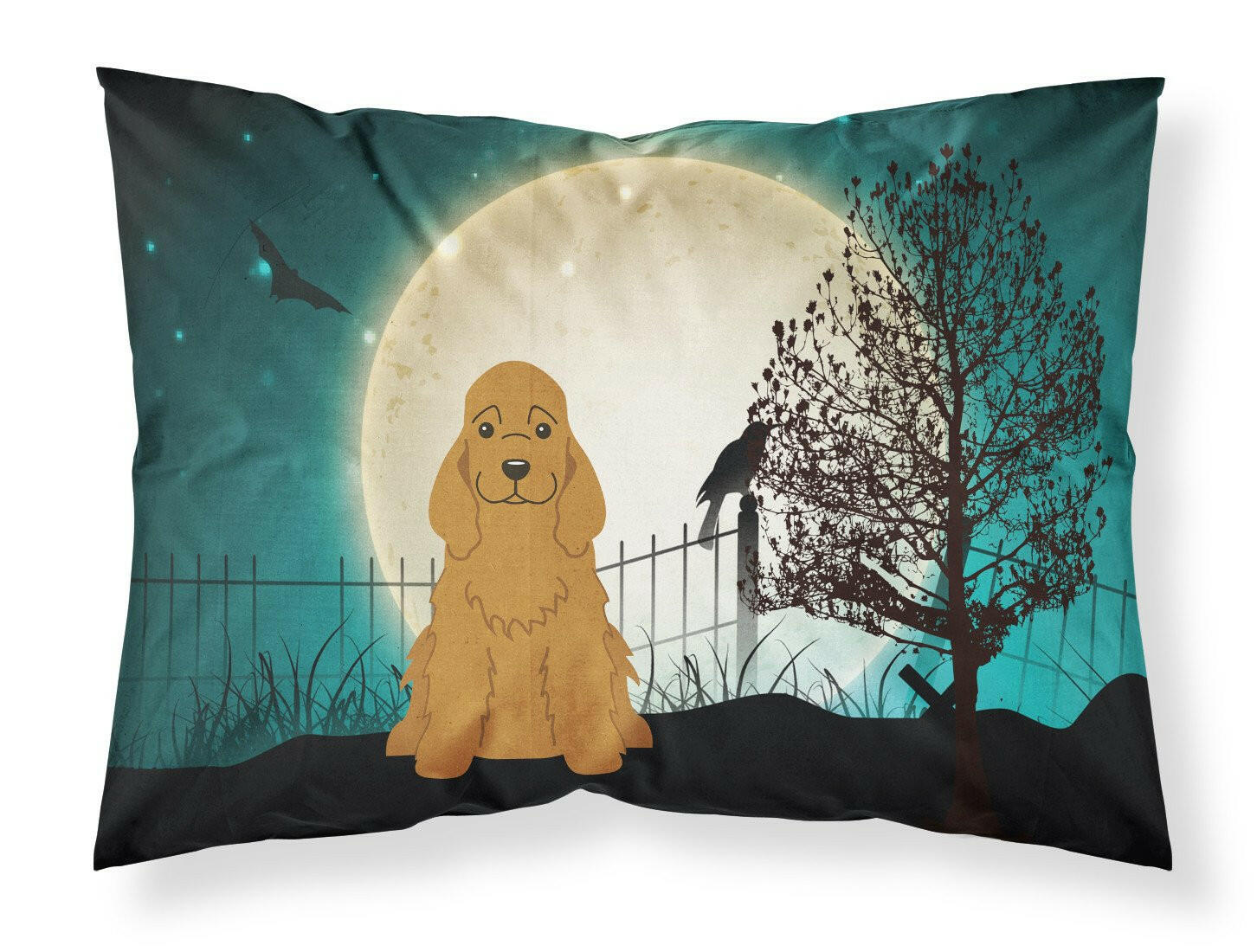 Halloween Scary Cocker Spaniel Red Standard Pillowcase Lightweight Super Soft Easy Care Decorative Artwork Pillowcase, Standard