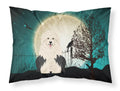 Halloween Scary Old English Sheepdog Standard Pillowcase Lightweight Super Soft Easy Care Decorative Artwork Pillowcase, Standard