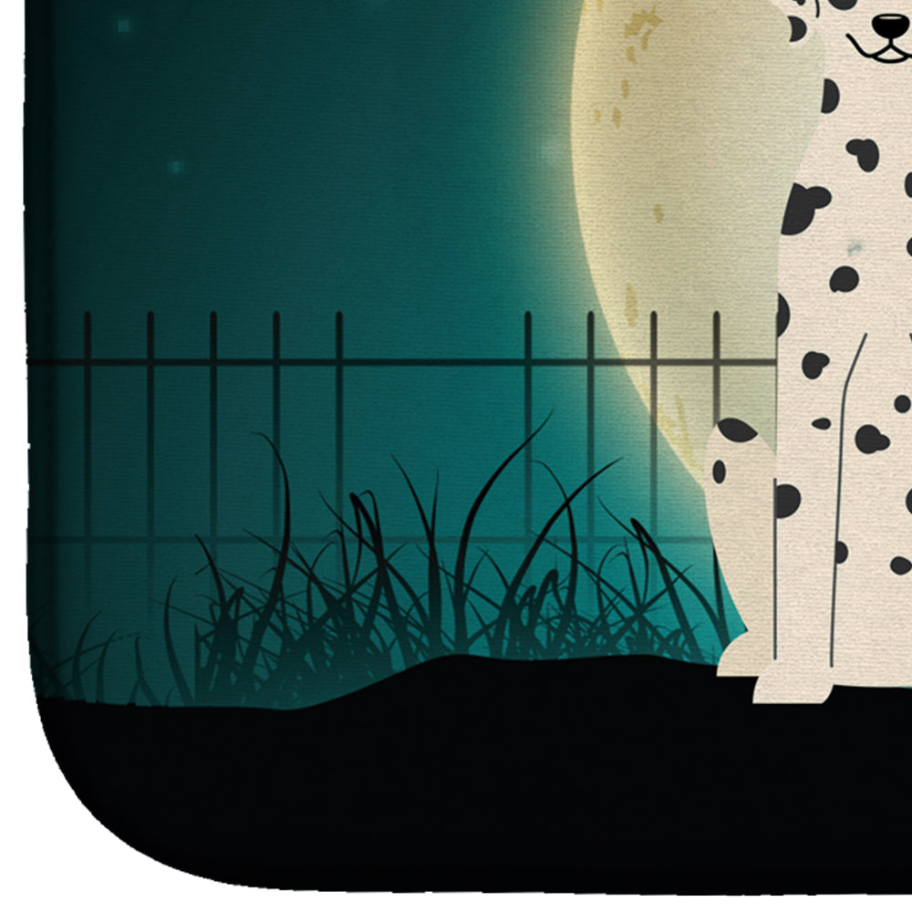 Halloween Scary Dalmatian Dish Drying Mat Absorbent Dish Drying Mat Pad for Kitchen Counter Dish Drainer Mat for Countertop, 14 x 21", Multicolor