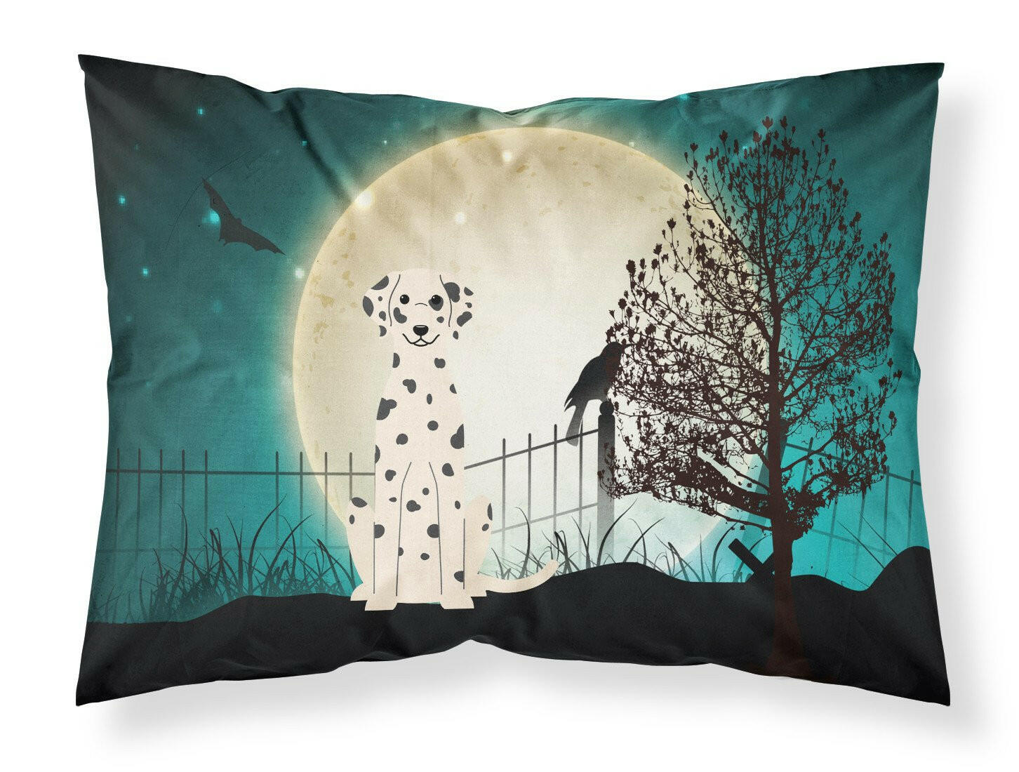 Halloween Scary Dalmatian Standard Pillowcase Lightweight Super Soft Easy Care Decorative Artwork Pillowcase, Standard