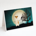Halloween Scary Whippet Greeting Cards Pack of 8 Blank Cards with Envelopes Whimsical A7 Size 5x7