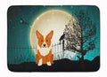 Halloween Scary Corgi Memory Foam Kitchen Mat Machine Washable Anti-Fatigue Cushion Comfort Bath or Kitchen Rug