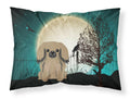 Halloween Scary Pekingese Tan Standard Pillowcase Lightweight Super Soft Easy Care Decorative Artwork Pillowcase, Standard