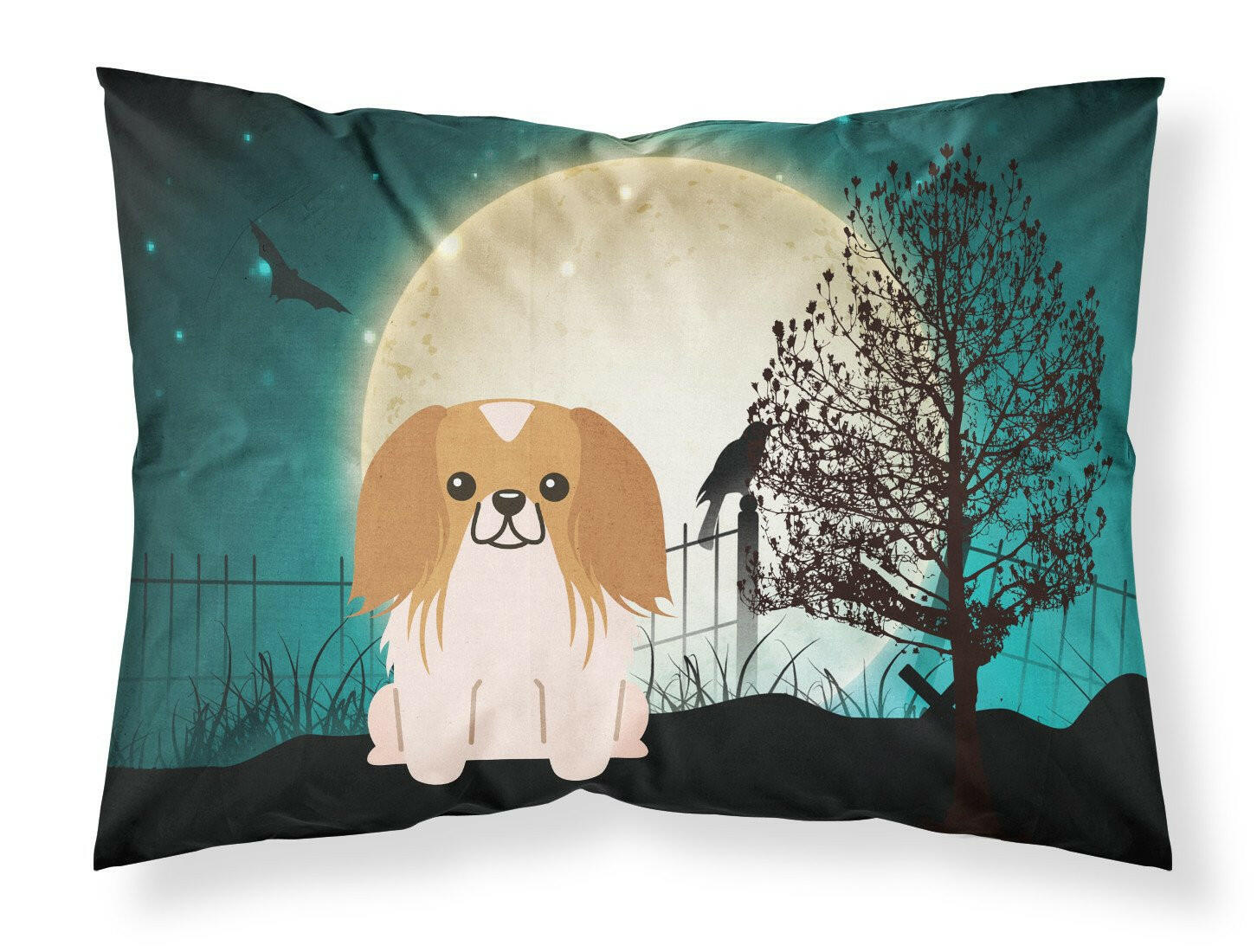 Halloween Scary Pekingese Red White Standard Pillowcase Lightweight Super Soft Easy Care Decorative Artwork Pillowcase, Standard