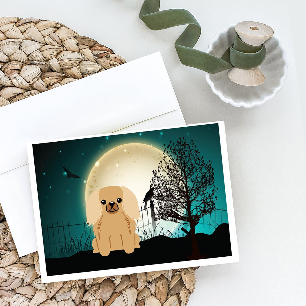 Halloween Scary Pekingese Fawn Sable Greeting Cards Pack of 8 Blank Cards with Envelopes Whimsical A7 Size 5x7