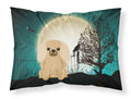 Halloween Scary Pekingese Fawn Sable Standard Pillowcase Lightweight Super Soft Easy Care Decorative Artwork Pillowcase, Standard