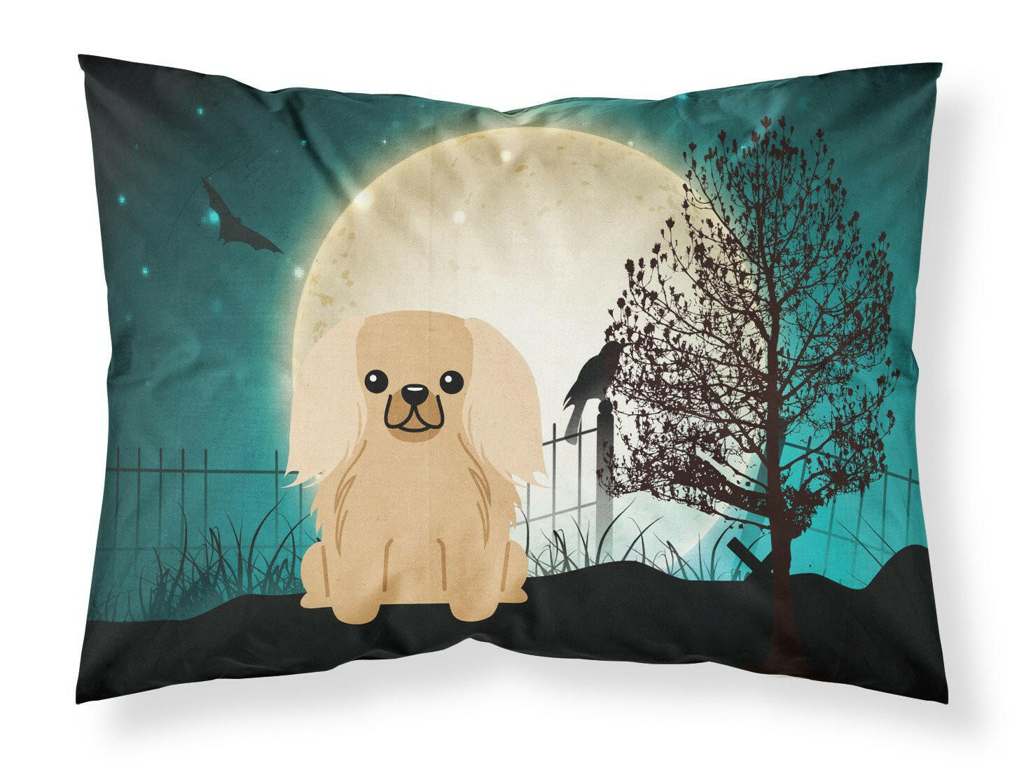 Halloween Scary Pekingese Fawn Sable Standard Pillowcase Lightweight Super Soft Easy Care Decorative Artwork Pillowcase, Standard
