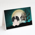 Halloween Scary Pekingese Black White Greeting Cards Pack of 8 Blank Cards with Envelopes Whimsical A7 Size 5x7