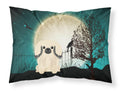 Halloween Scary Pekingese Cream Standard Pillowcase Lightweight Super Soft Easy Care Decorative Artwork Pillowcase, Standard