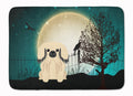 Halloween Scary Pekingese Cream Memory Foam Kitchen Mat Machine Washable Anti-Fatigue Cushion Comfort Bath or Kitchen Rug