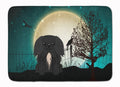Halloween Scary Pekingese Black Memory Foam Kitchen Mat Machine Washable Anti-Fatigue Cushion Comfort Bath or Kitchen Rug