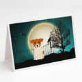 Halloween Scary Jack Russell Terrier Greeting Cards Pack of 8 Blank Cards with Envelopes Whimsical A7 Size 5x7