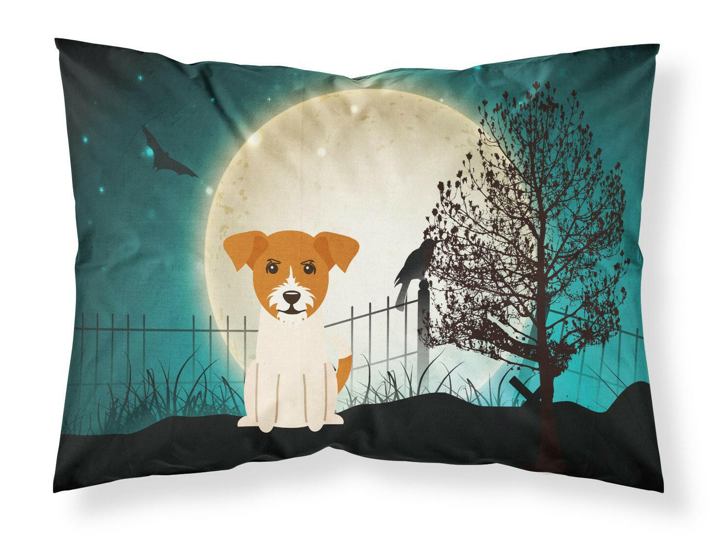 Halloween Scary Jack Russell Terrier Standard Pillowcase Lightweight Super Soft Easy Care Decorative Artwork Pillowcase, Standard