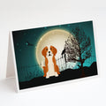 Halloween Scary English Foxhound Greeting Cards Pack of 8 Blank Cards with Envelopes Whimsical A7 Size 5x7