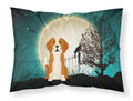 Halloween Scary English Foxhound Standard Pillowcase Lightweight Super Soft Easy Care Decorative Artwork Pillowcase, Standard