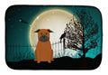 Halloween Scary Chinese Chongqing Dog Dish Drying Mat Absorbent Dish Drying Mat Pad for Kitchen Counter Dish Drainer Mat for Countertop, 14 x 21", Multicolor