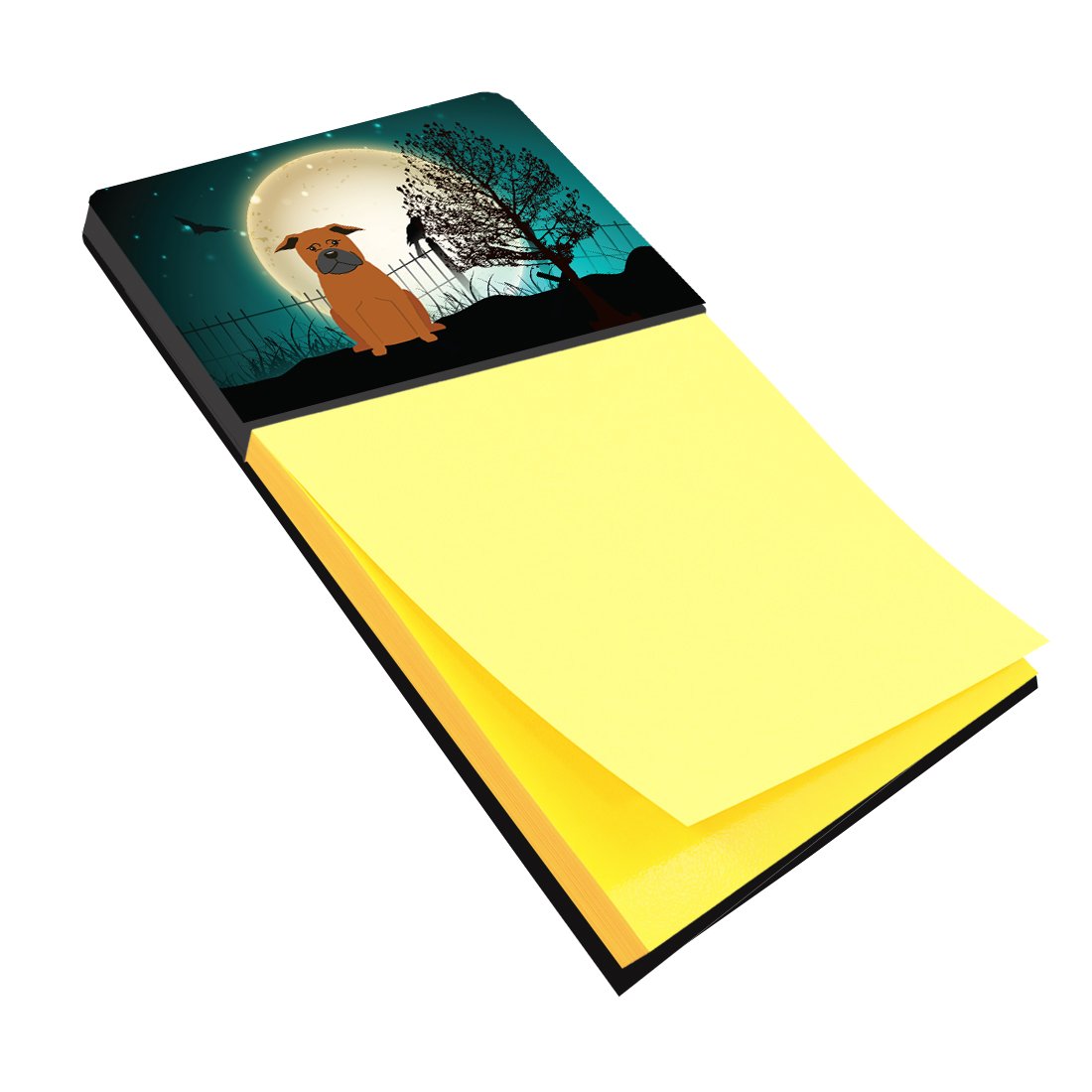 Halloween Scary Chinese Chongqing Dog Watercolor Sticky Note Holder Refillable Dispenser Desk Accessory 3x3 Pad Gift