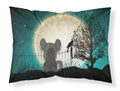 Halloween Scary Chinese Crested Black Standard Pillowcase Lightweight Super Soft Easy Care Decorative Artwork Pillowcase, Standard