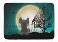 Halloween Scary Chinese Crested Black Memory Foam Kitchen Mat Machine Washable Anti-Fatigue Cushion Comfort Bath or Kitchen Rug