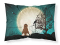 Halloween Scary Chinese Crested Cream Standard Pillowcase Lightweight Super Soft Easy Care Decorative Artwork Pillowcase, Standard