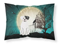 Halloween Scary White Boxer Cooper Standard Pillowcase Lightweight Super Soft Easy Care Decorative Artwork Pillowcase, Standard