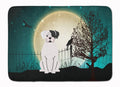 Halloween Scary White Boxer Cooper Memory Foam Kitchen Mat Machine Washable Anti-Fatigue Cushion Comfort Bath or Kitchen Rug