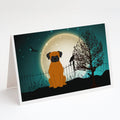 Halloween Scary Fawn Boxer Greeting Cards Pack of 8 Blank Cards with Envelopes Whimsical A7 Size 5x7