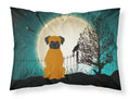 Halloween Scary Fawn Boxer Standard Pillowcase Lightweight Super Soft Easy Care Decorative Artwork Pillowcase, Standard
